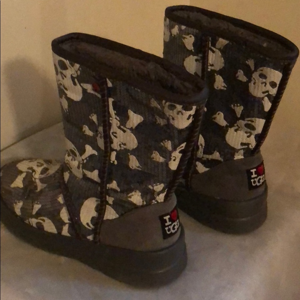 Uggs Sequins skeleton boots size 8.5 in women’s